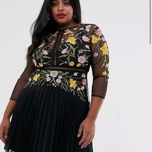 ASOS DESIGN Curve Embroidered dress size 14